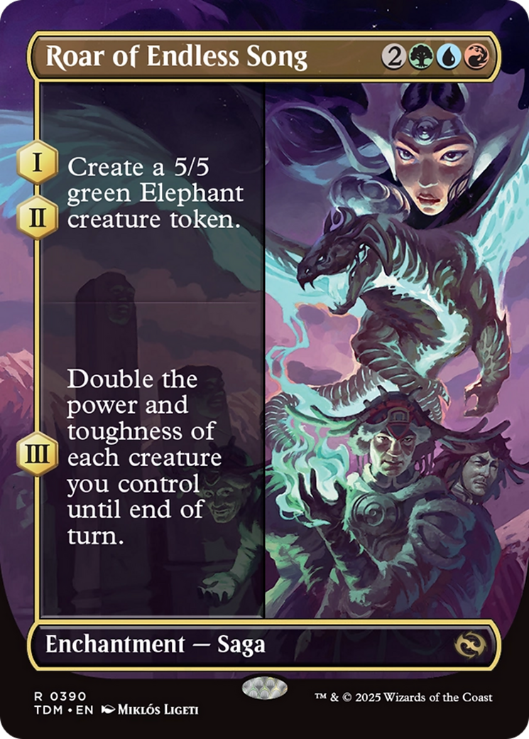 Roar of Endless Song (Borderless) [Tarkir: Dragonstorm] | Galaxy Games LLC