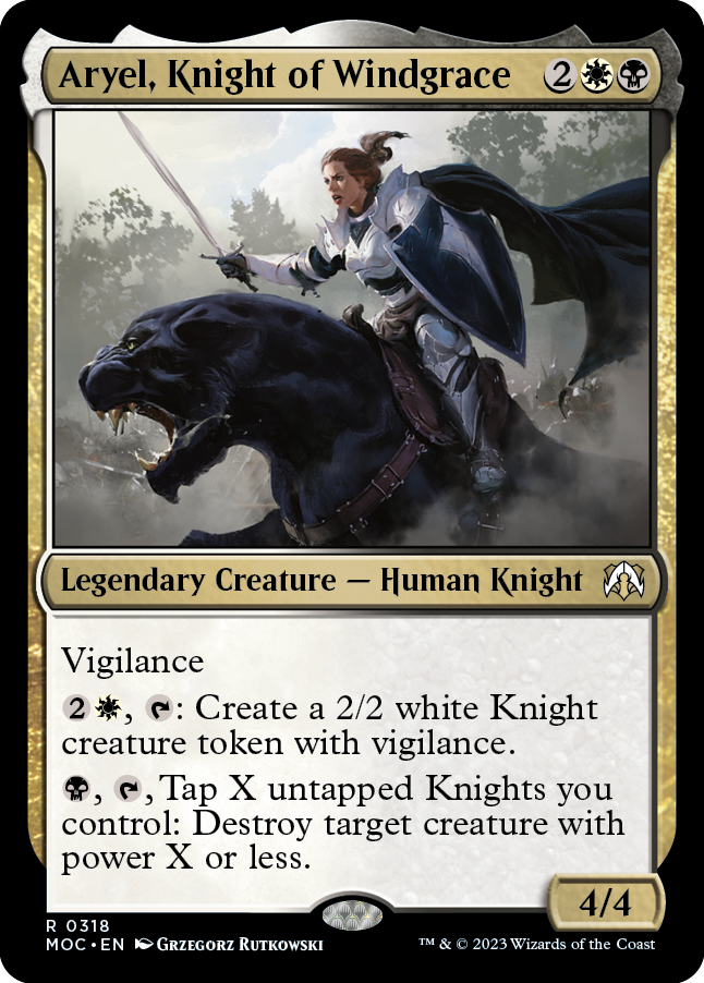 Aryel, Knight of Windgrace [March of the Machine Commander] | Galaxy Games LLC