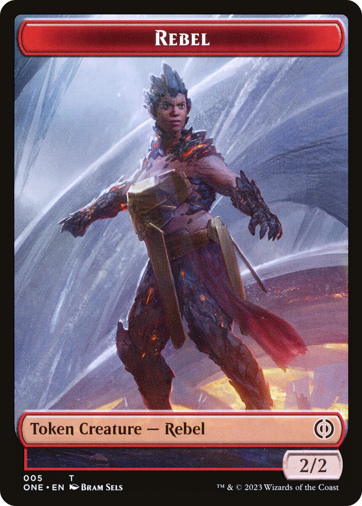 Rebel // Drone Double-Sided Token [Phyrexia: All Will Be One Tokens] | Galaxy Games LLC