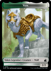 Elf Knight // Voja Double-Sided Token [Ravnica Remastered Tokens] | Galaxy Games LLC