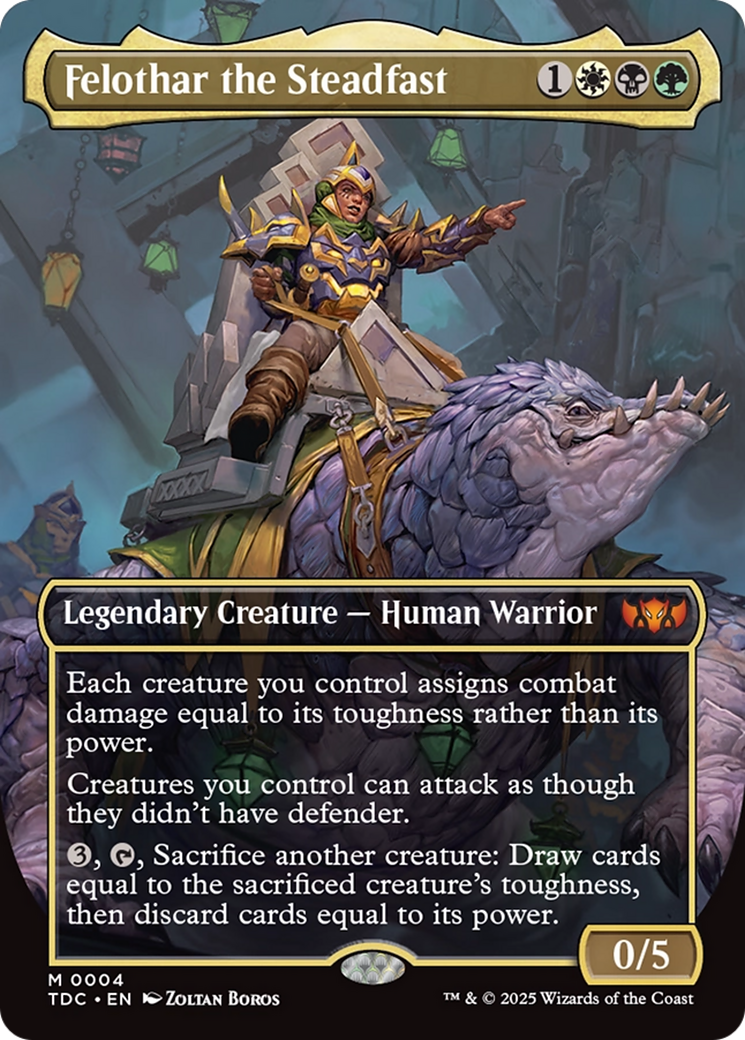 Felothar the Steadfast (Borderless) [Tarkir: Dragonstorm Commander] | Galaxy Games LLC