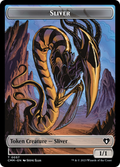 Copy (54) // Sliver Double-Sided Token [Commander Masters Tokens] | Galaxy Games LLC