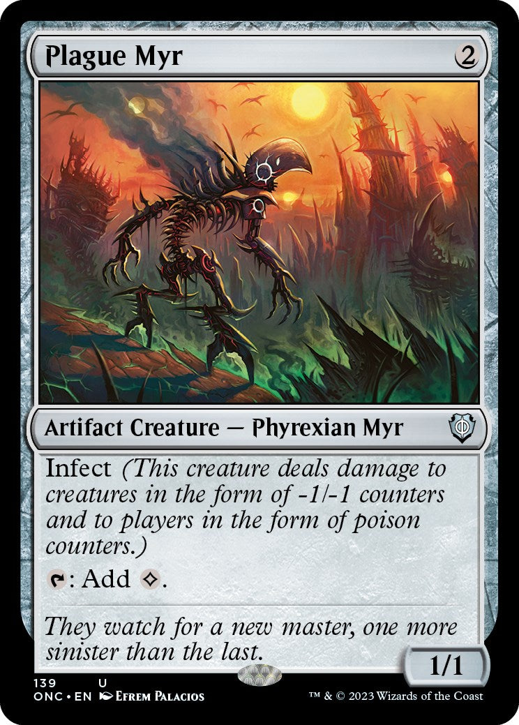 Plague Myr [Phyrexia: All Will Be One Commander] | Galaxy Games LLC