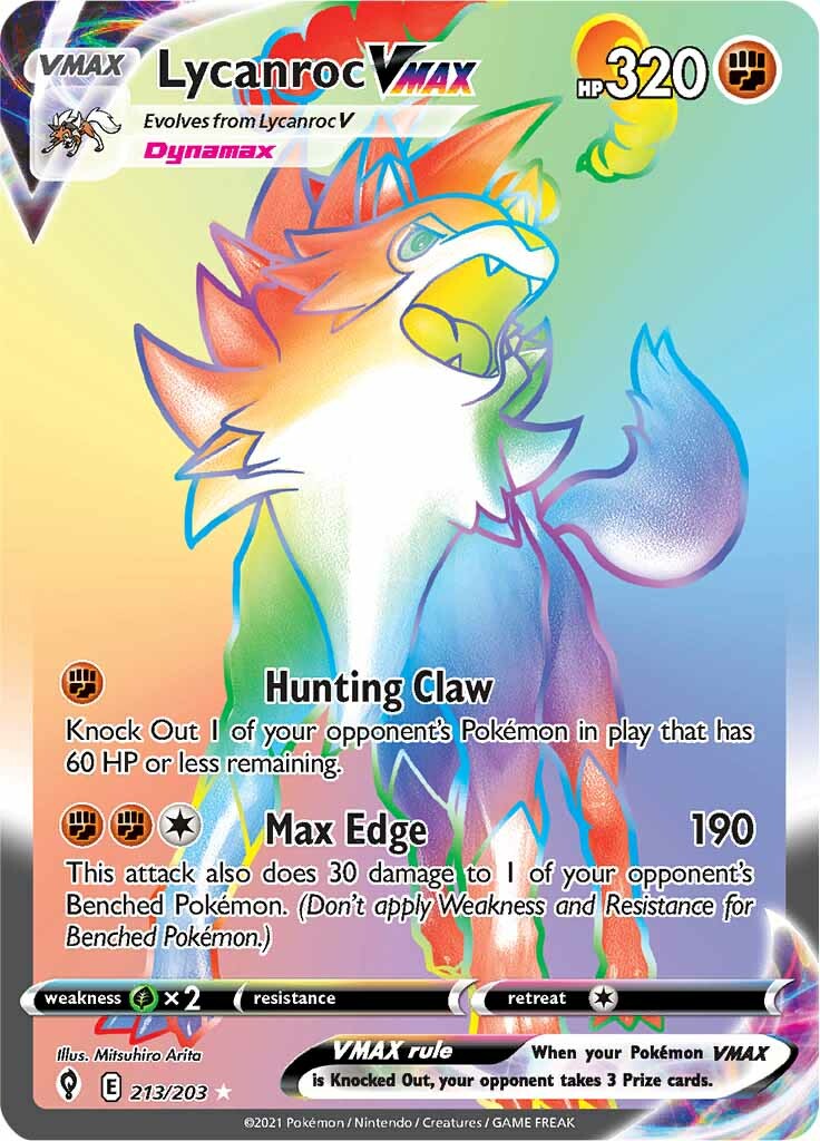 Lycanroc VMAX (213/203) [Sword & Shield: Evolving Skies] | Galaxy Games LLC