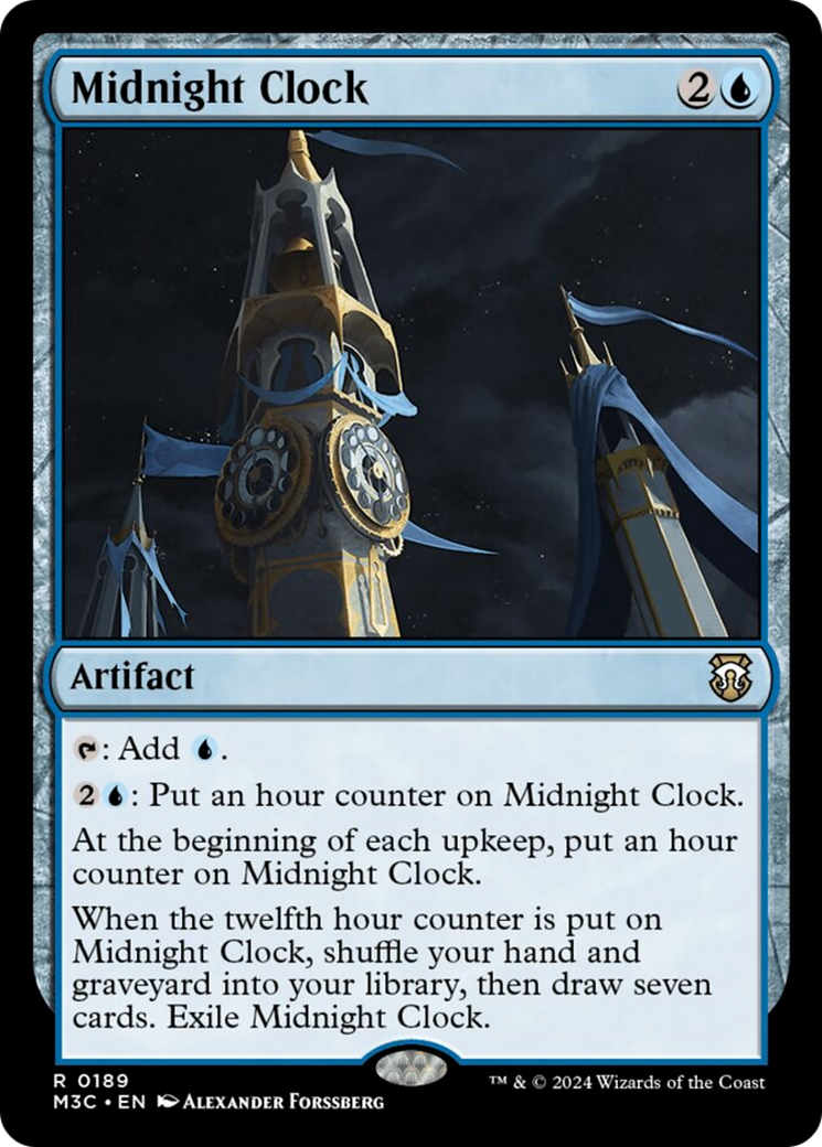 Midnight Clock (Ripple Foil) [Modern Horizons 3 Commander] | Galaxy Games LLC