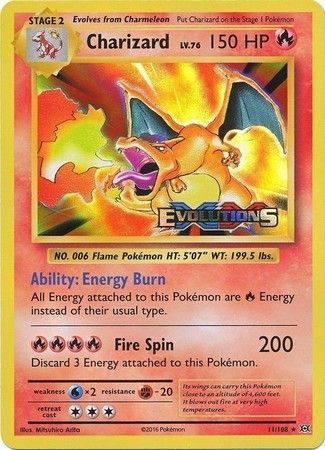 Charizard (11/108) (XY Evolutions Prerelease) [XY: Black Star Promos] | Galaxy Games LLC