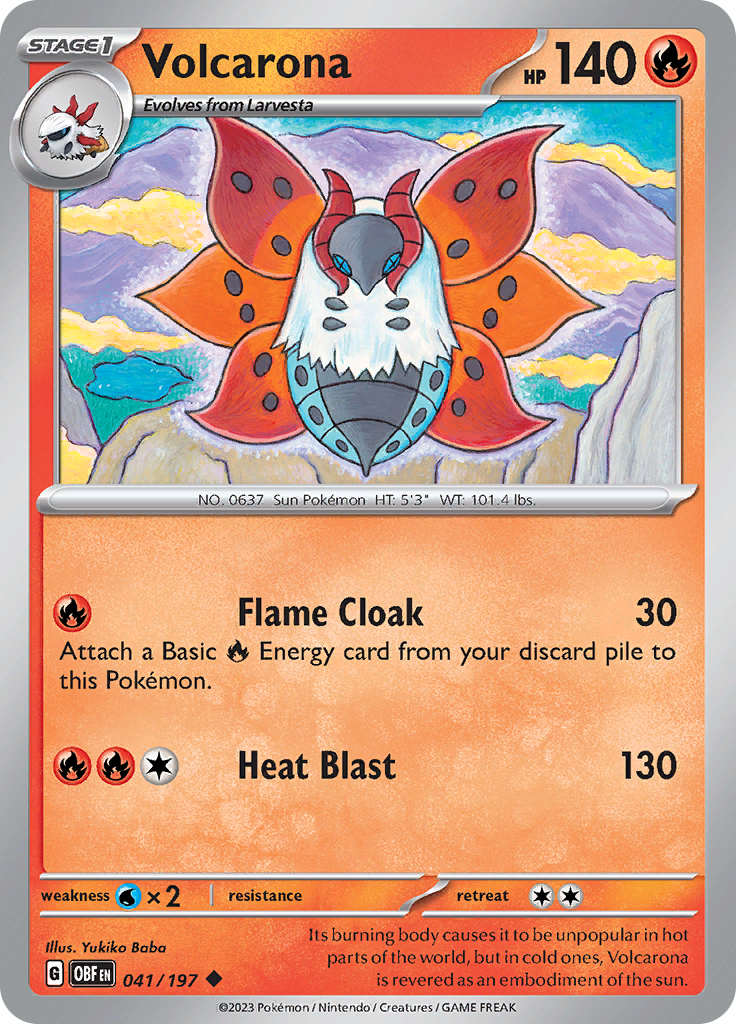 Volcarona (041/197) [Scarlet & Violet: Obsidian Flames] | Galaxy Games LLC