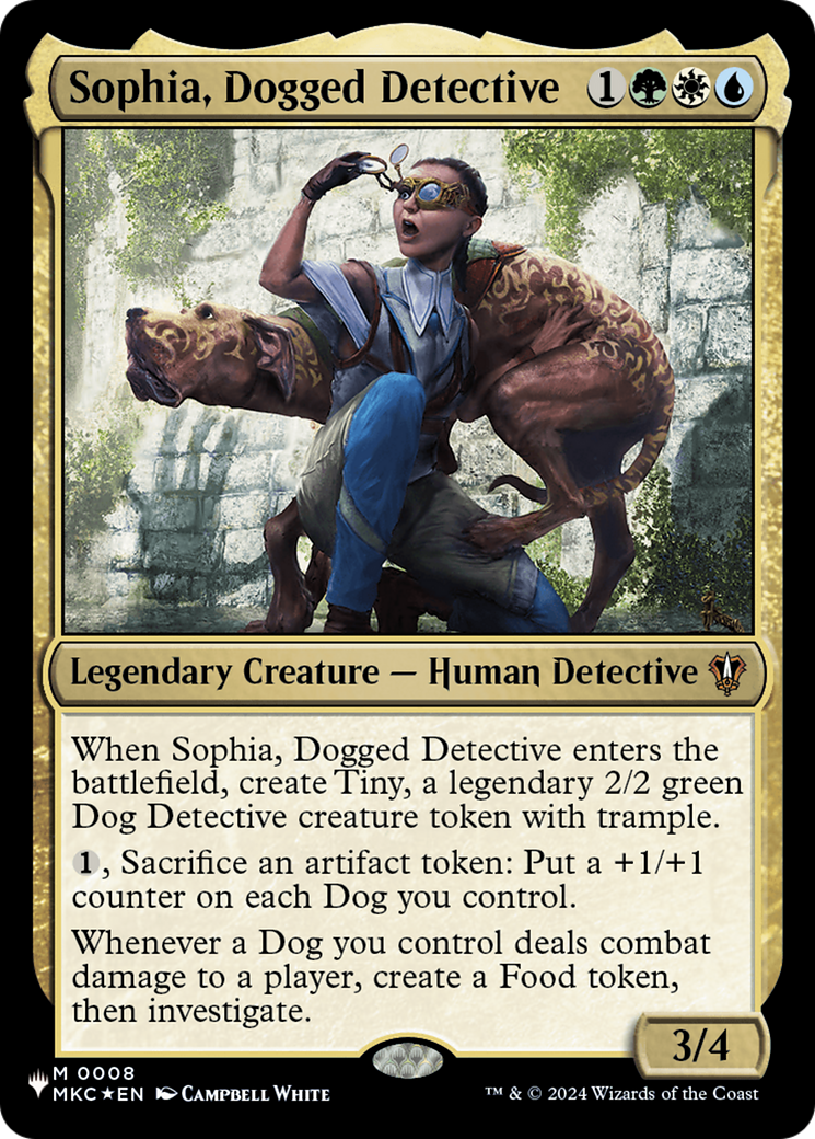 Sophia, Dogged Detective (MKC) [The List] | Galaxy Games LLC