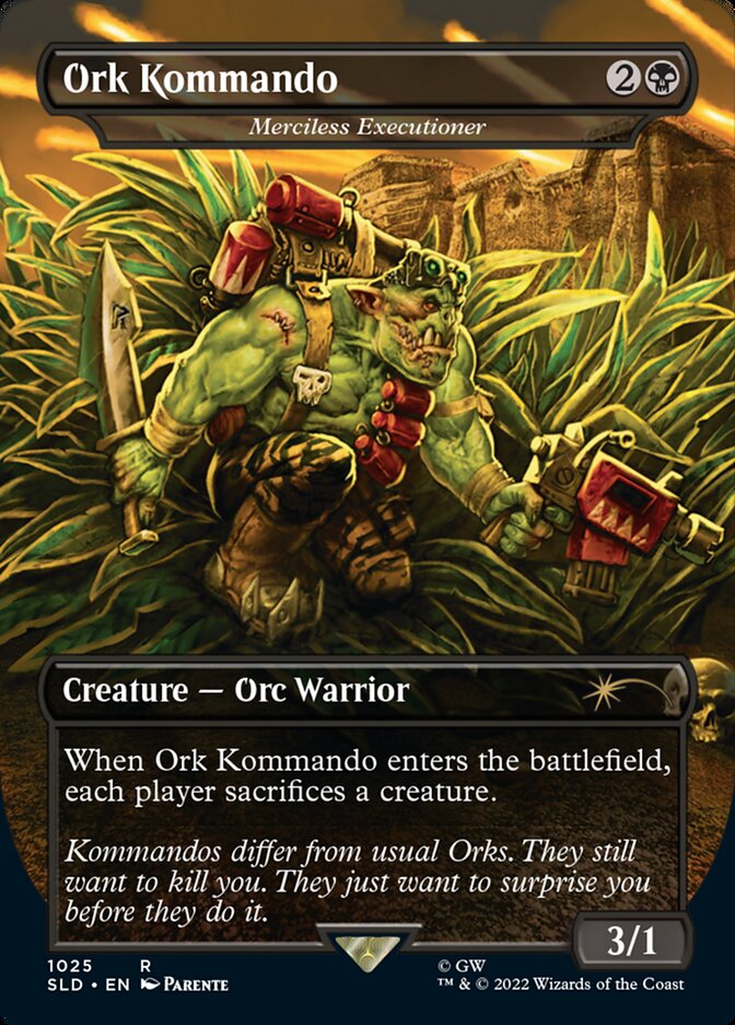 Ork Kommando - Merciless Executioner (Borderless) [Secret Lair Drop Series] | Galaxy Games LLC