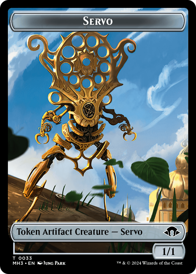 Aetherborn (Ripple Foil) // Servo Double-Sided Token [Modern Horizons 3 Commander Tokens] | Galaxy Games LLC