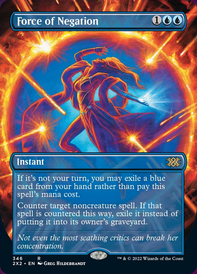Force of Negation (Borderless Alternate Art) [Double Masters 2022] | Galaxy Games LLC