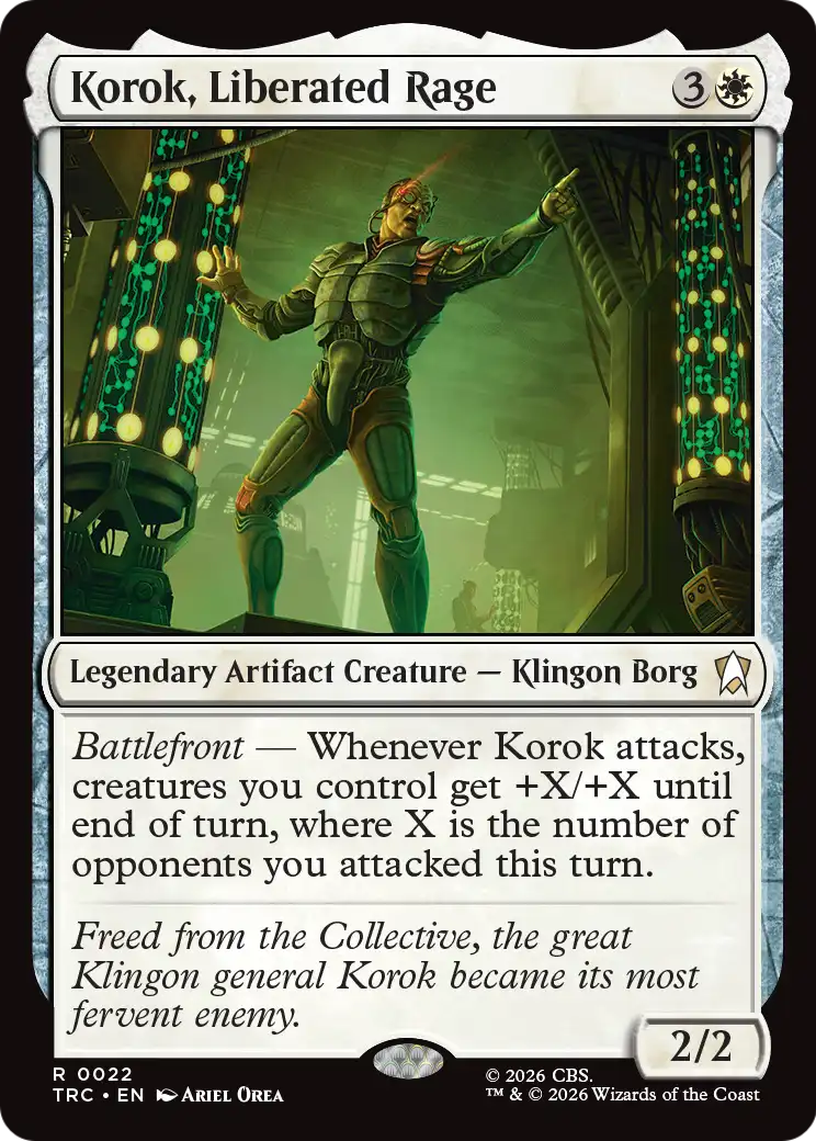 Korok, Liberated Rage (Surge Foil) [Star Trek Commander] | Galaxy Games LLC