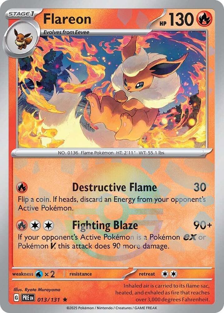 Flareon (013/131) (Poke Ball Pattern) [Scarlet & Violet: Prismatic Evolutions] | Galaxy Games LLC