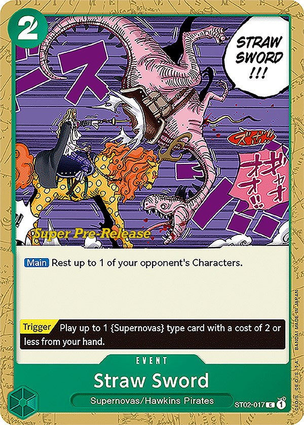 Straw Sword [Super Pre-Release Starter Deck: Worst Generation] | Galaxy Games LLC