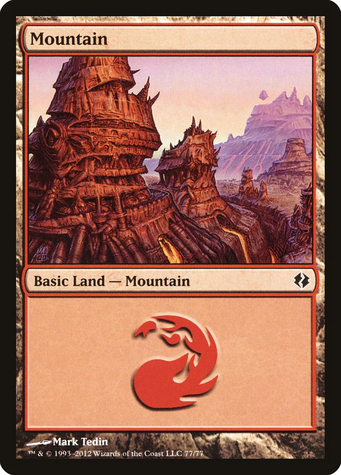 Mountain (77) [Duel Decks: Venser vs. Koth] | Galaxy Games LLC