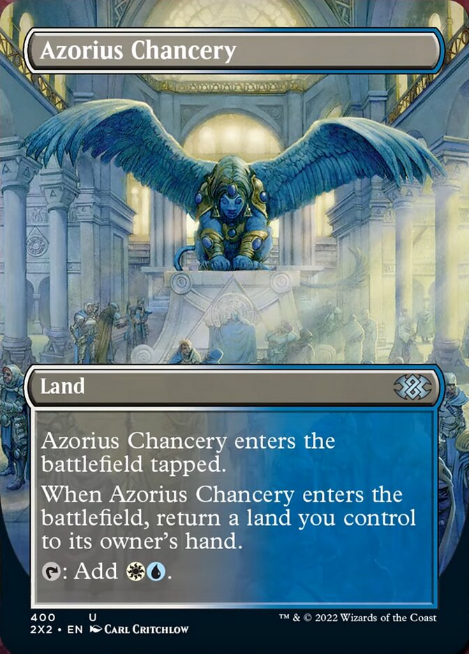 Azorius Chancery (Borderless Alternate Art) [Double Masters 2022] | Galaxy Games LLC