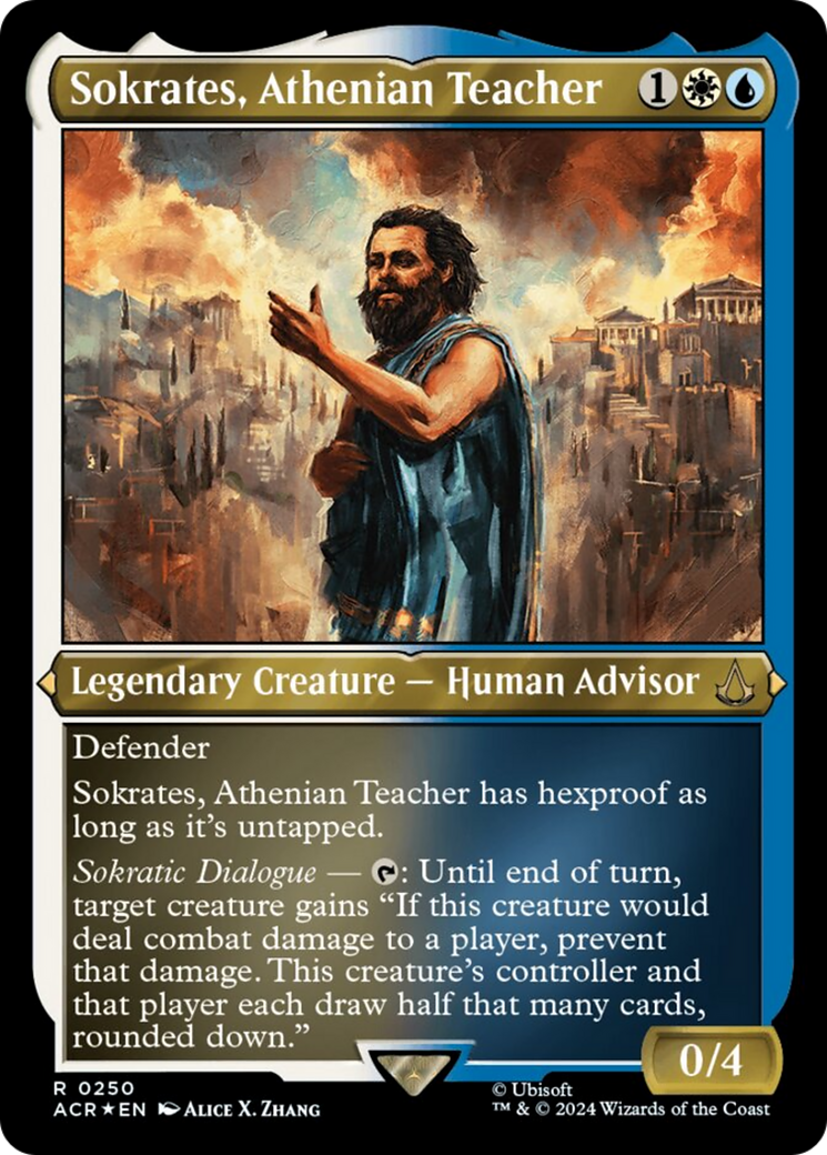 Sokrates, Athenian Teacher (Foil Etched) [Assassin's Creed] | Galaxy Games LLC