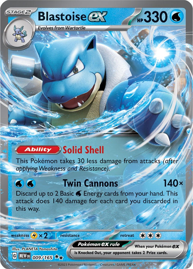 Blastoise ex (009/165) (Jumbo Card) [Scarlet & Violet: Obsidian Flames] | Galaxy Games LLC