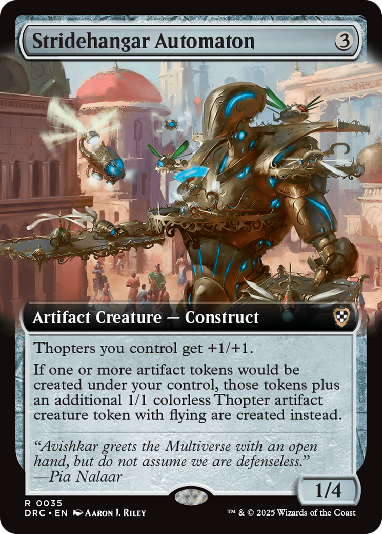 Stridehangar Automaton (Extended Art) [Aetherdrift Commander] | Galaxy Games LLC