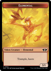 Elemental (2) // Teferi Akosa of Zhalfir Emblem Double-Sided Token [March of the Machine Tokens] | Galaxy Games LLC