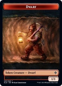 Dwarf // Food (16) Double-Sided Token [Throne of Eldraine Tokens] | Galaxy Games LLC