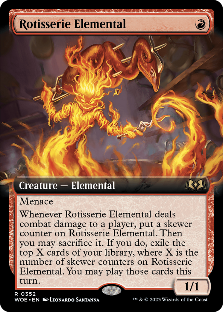 Rotisserie Elemental (Extended Art) [Wilds of Eldraine] | Galaxy Games LLC