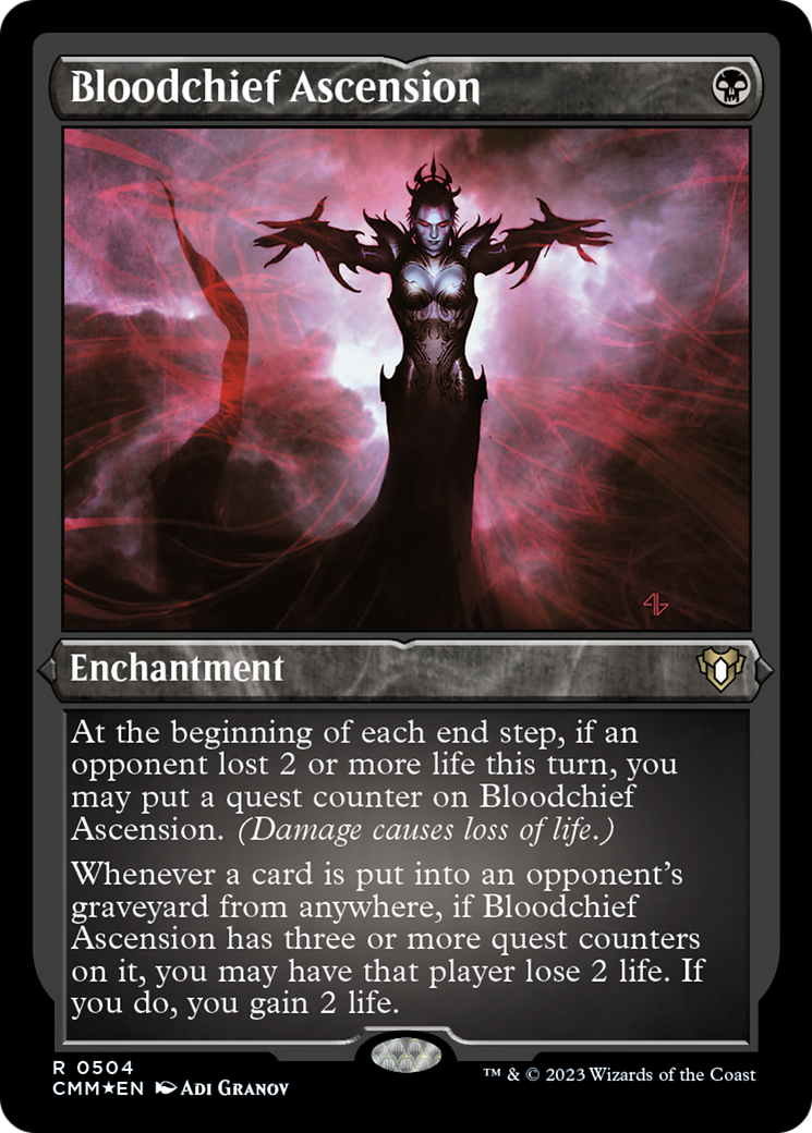 Bloodchief Ascension (Foil Etched) [Commander Masters] | Galaxy Games LLC