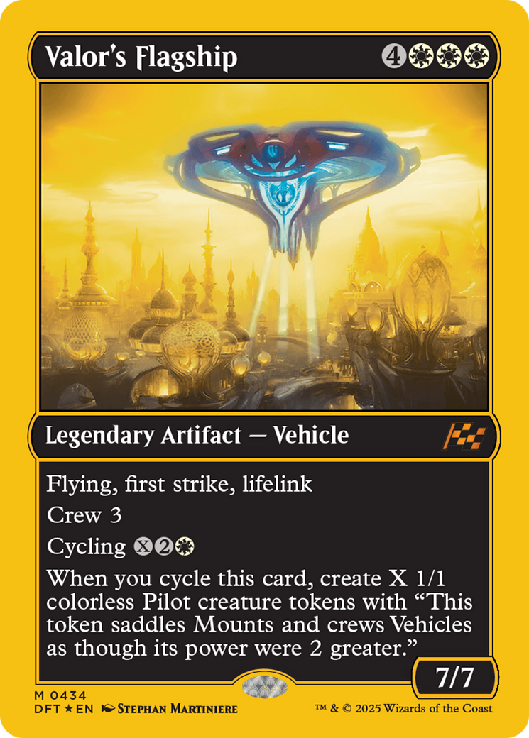 Valor's Flagship (First-Place Foil) [Aetherdrift] | Galaxy Games LLC