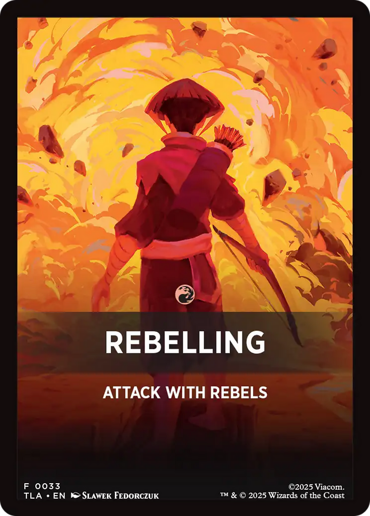 Rebelling Theme Card [Avatar: The Last Airbender Tokens] | Galaxy Games LLC