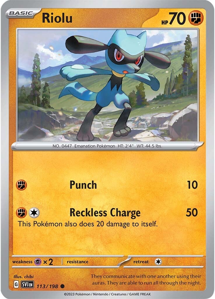 Riolu (113/198) [Scarlet & Violet: Base Set] | Galaxy Games LLC