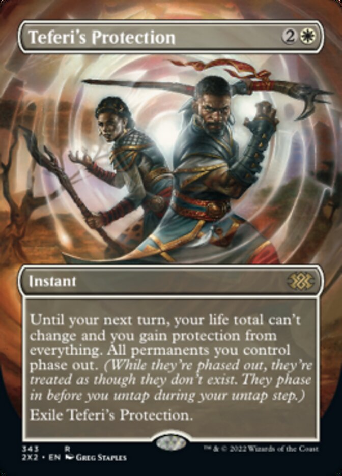 Teferi's Protection (Borderless Alternate Art) [Double Masters 2022] | Galaxy Games LLC