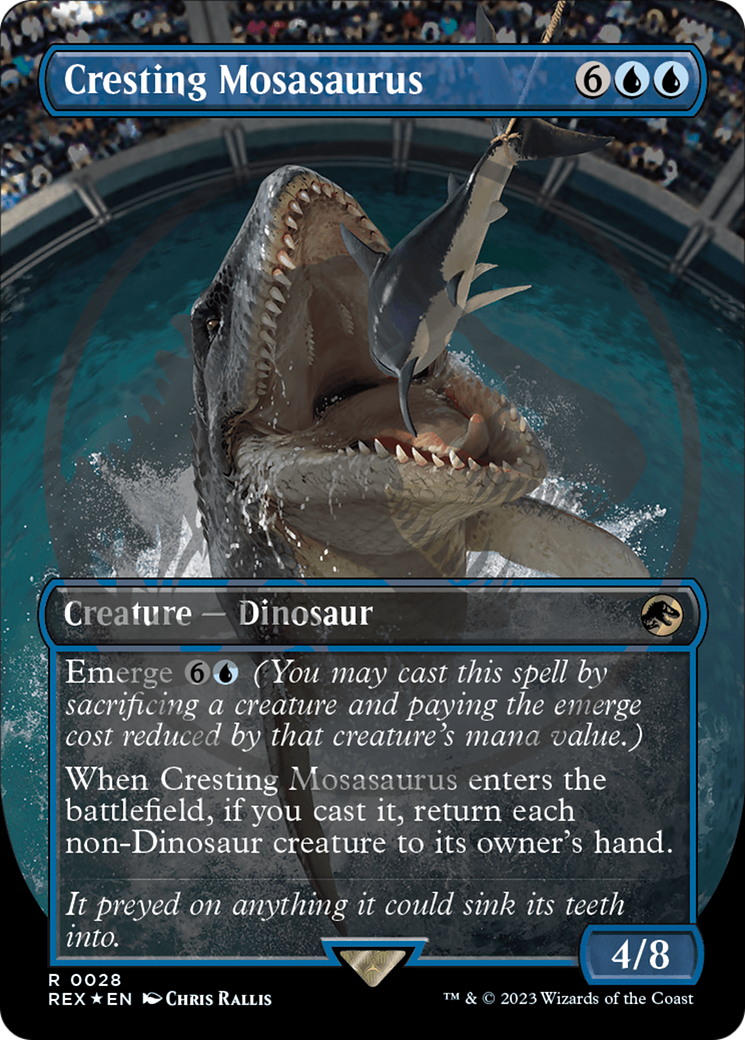 Cresting Mosasaurus (Emblem) (Borderless) [Jurassic World Collection Tokens] | Galaxy Games LLC