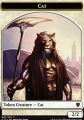 Cat // Cat Warrior Double-Sided Token [Commander 2017 Tokens] | Galaxy Games LLC