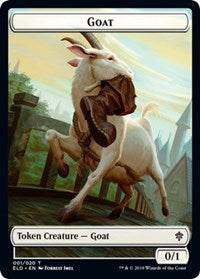 Goat // Food (17) Double-Sided Token [Throne of Eldraine Tokens] | Galaxy Games LLC