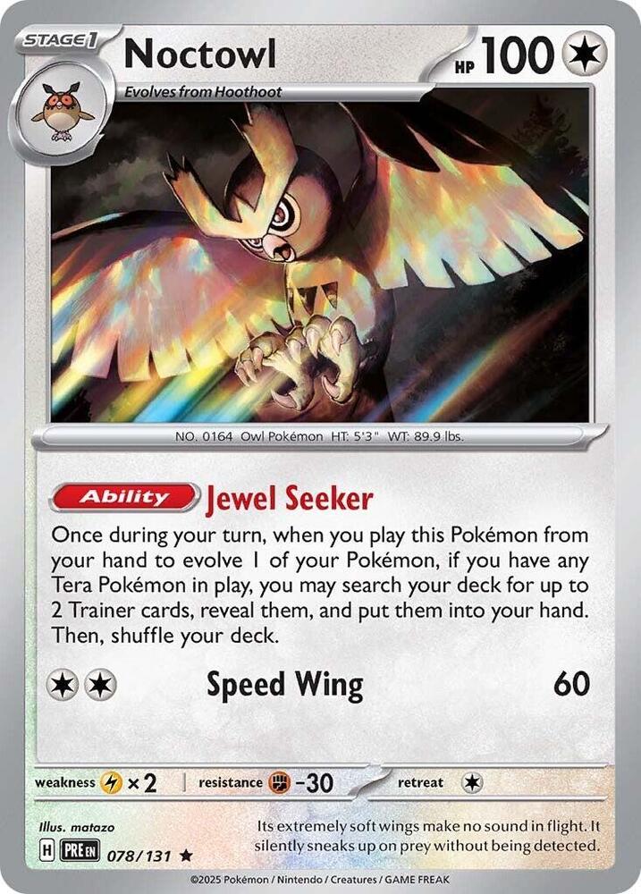 Noctowl (078/131) [Scarlet & Violet: Prismatic Evolutions] | Galaxy Games LLC