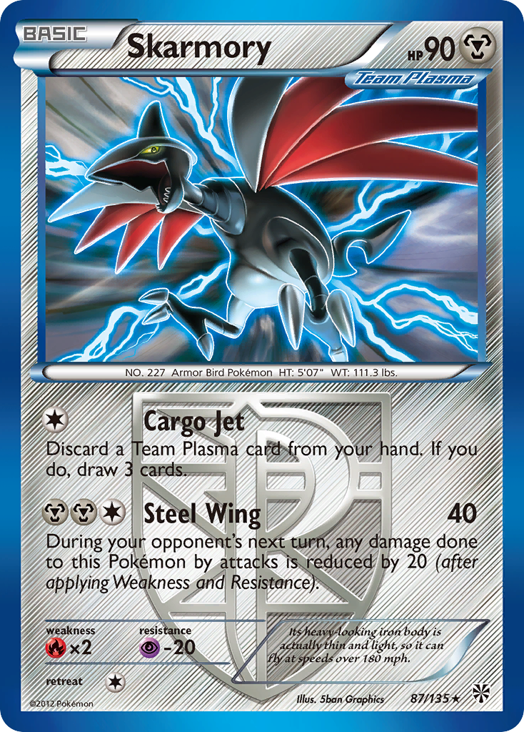 Skarmory (87/135) [Black & White: Plasma Storm] | Galaxy Games LLC