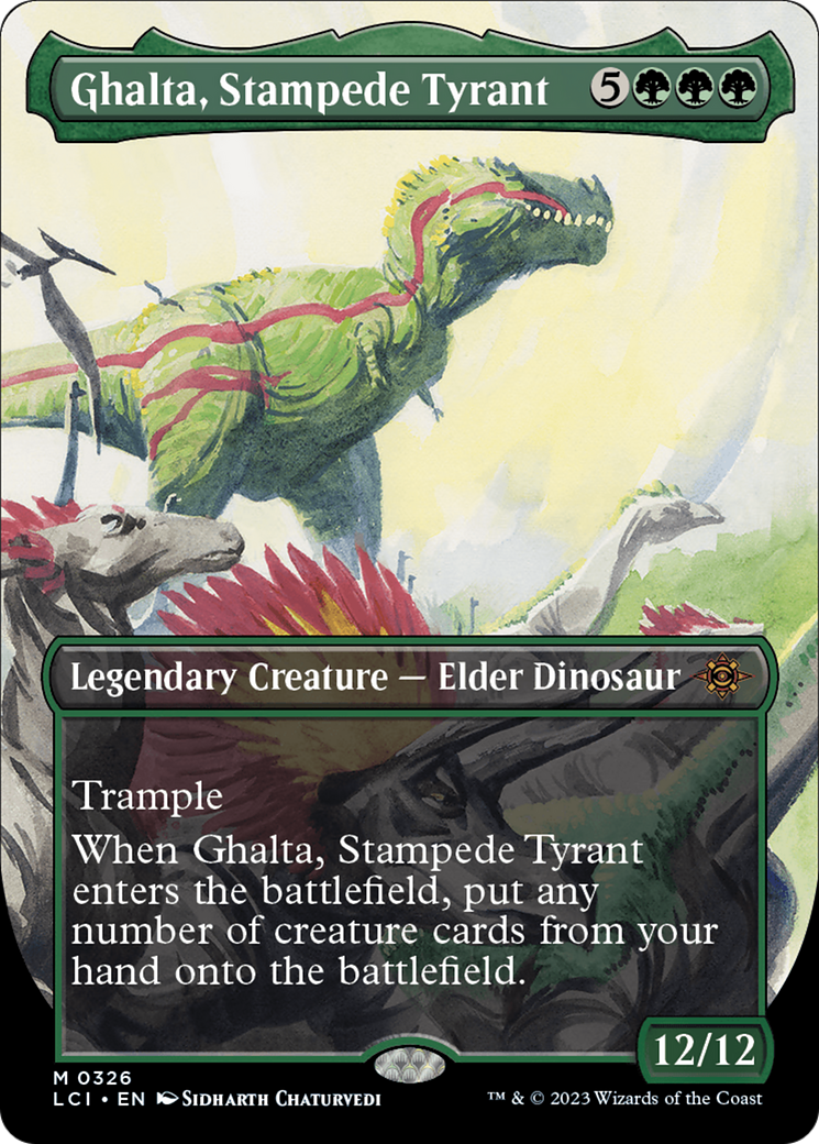 Ghalta, Stampede Tyrant (Borderless) [The Lost Caverns of Ixalan] | Galaxy Games LLC