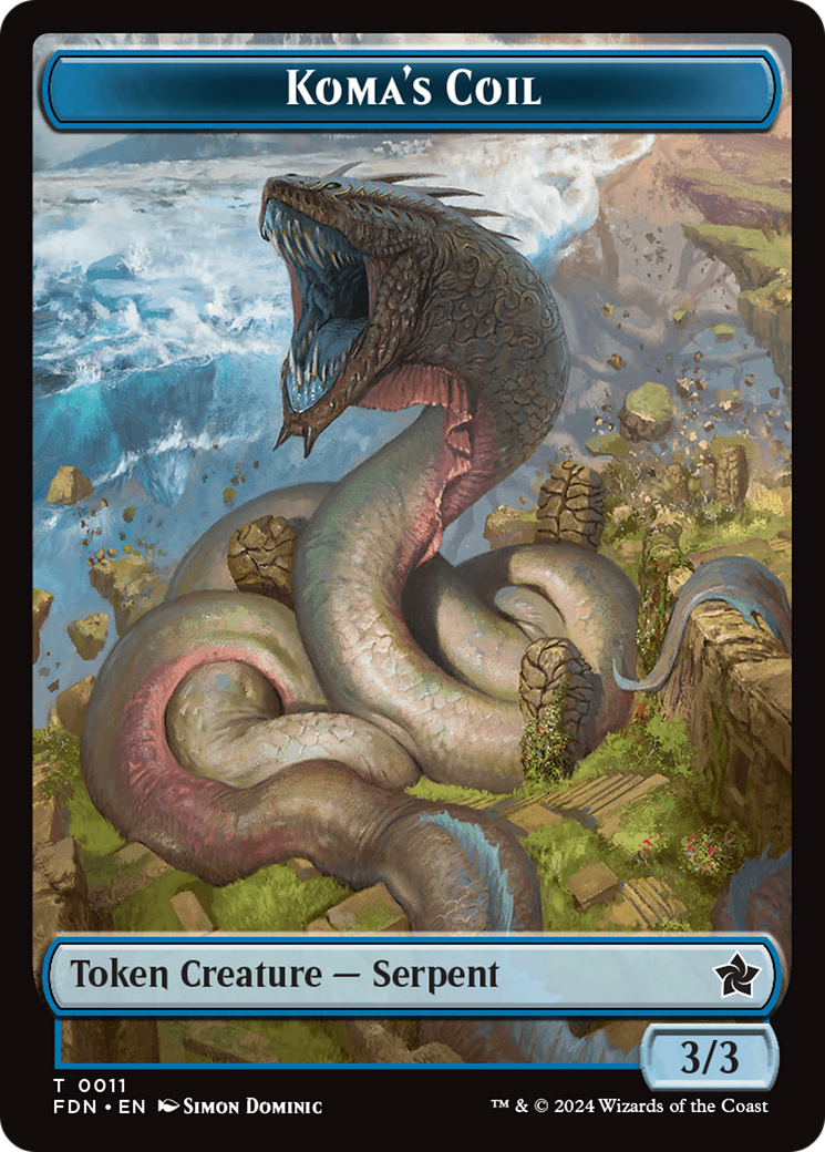 Scion of the Deep // Koma's Coil Doubled-Sided Token [Foundations Tokens] | Galaxy Games LLC