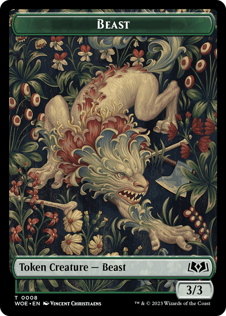 Beast Token [Wilds of Eldraine Tokens] | Galaxy Games LLC