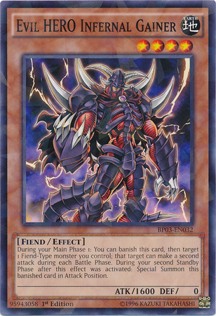 Evil HERO Infernal Gainer [BP03-EN032] Shatterfoil Rare | Galaxy Games LLC