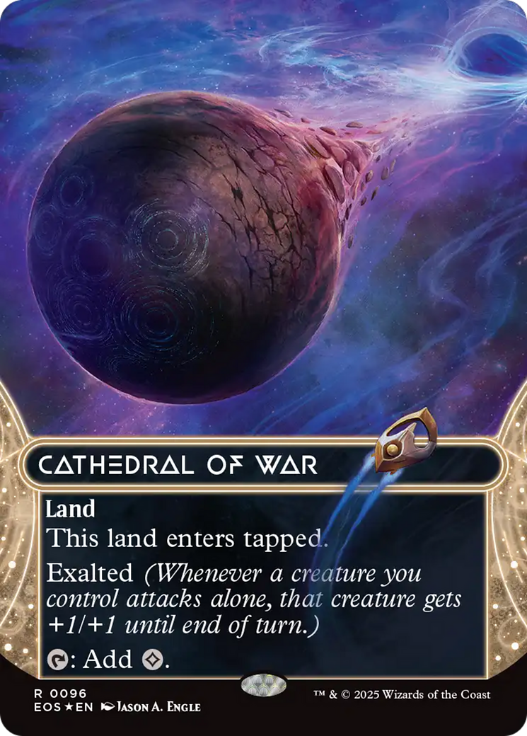 Cathedral of War (0096) (Borderless) (Galaxy Foil) [Edge of Eternities: Stellar Sights] | Galaxy Games LLC