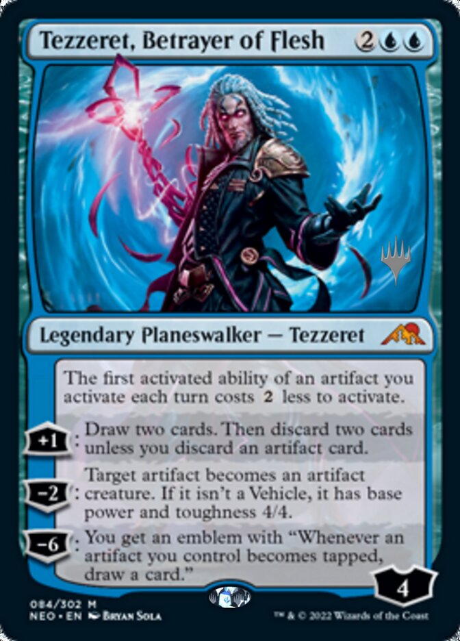 Tezzeret, Betrayer of Flesh (Promo Pack) [Kamigawa: Neon Dynasty Promos] | Galaxy Games LLC