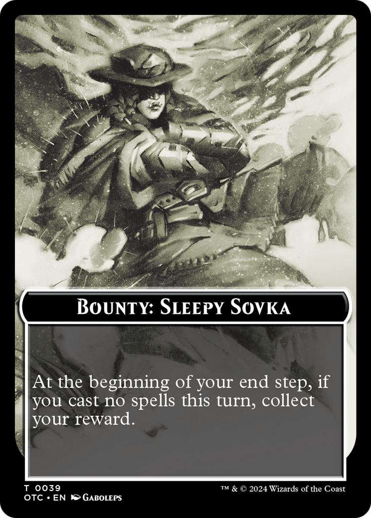 Bounty: Sleepy Sovka // Bounty Rules Double-Sided Token [Outlaws of Thunder Junction Commander Tokens] | Galaxy Games LLC