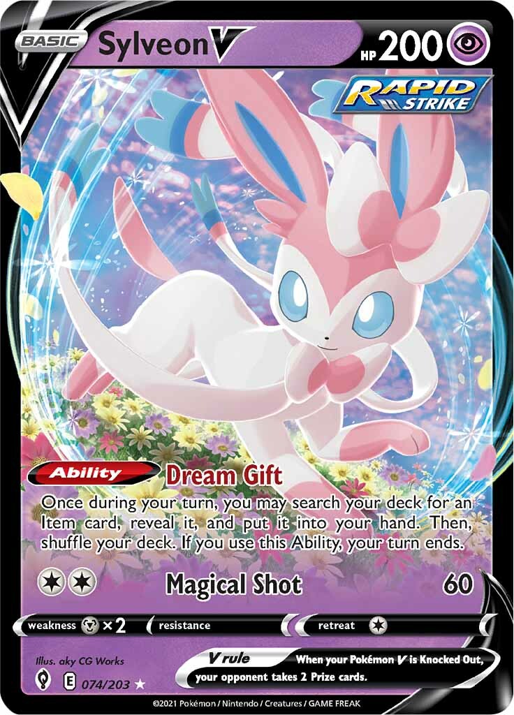 Sylveon V (074/203) [Sword & Shield: Evolving Skies] | Galaxy Games LLC