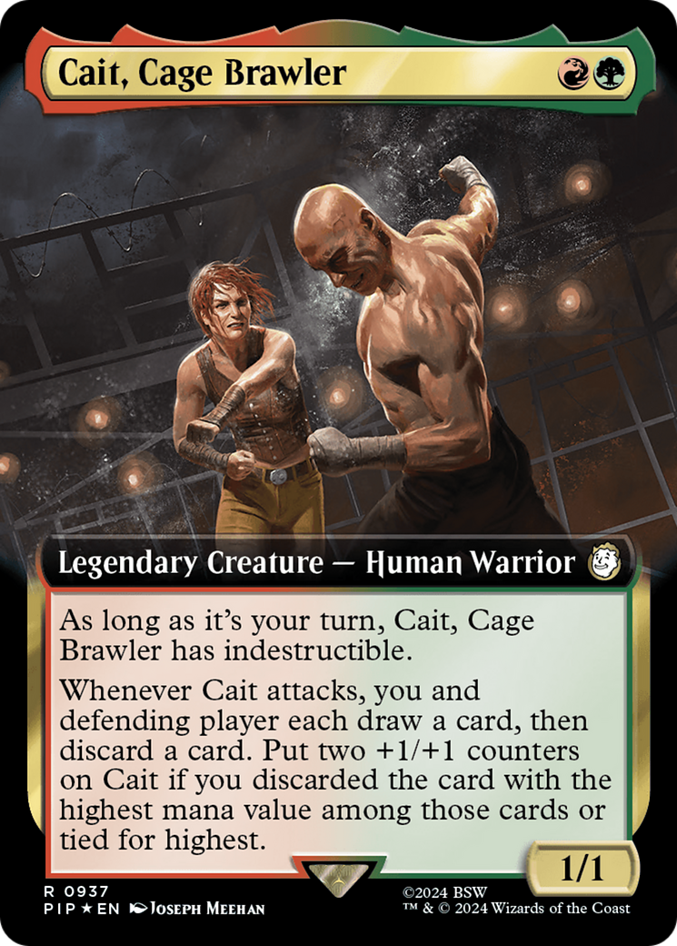 Cait, Cage Brawler (Extended Art) (Surge Foil) [Fallout] | Galaxy Games LLC