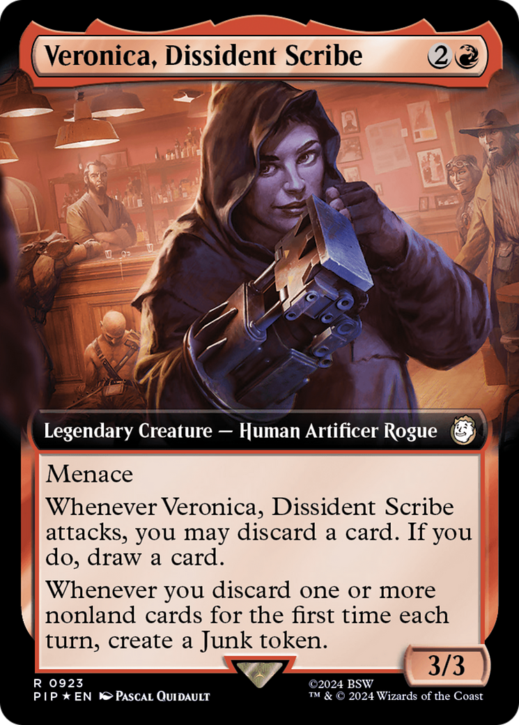 Veronica, Dissident Scribe (Extended Art) (Surge Foil) [Fallout] | Galaxy Games LLC