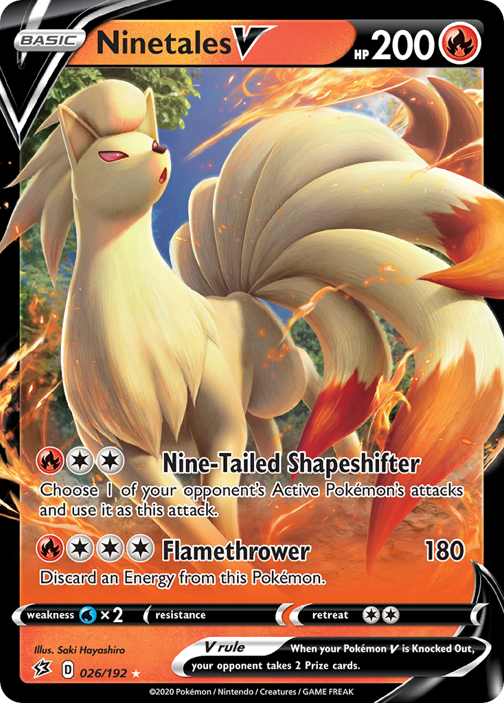 Ninetales V (026/192) [Sword & Shield: Rebel Clash] | Galaxy Games LLC