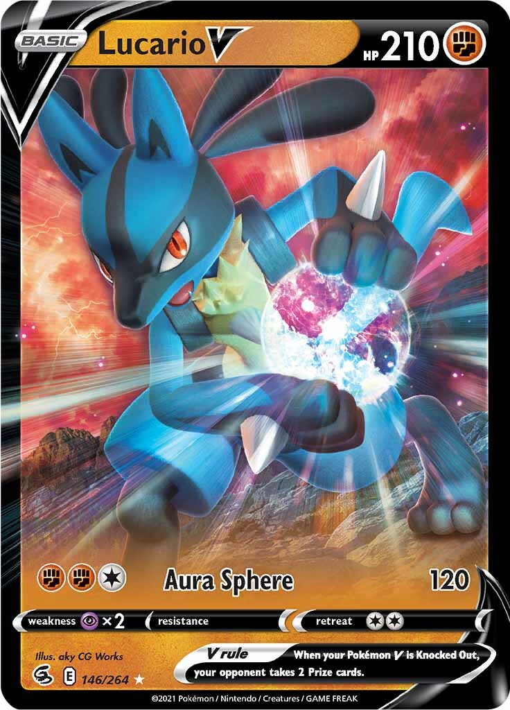 Lucario V (146/264) [Sword & Shield: Fusion Strike] | Galaxy Games LLC