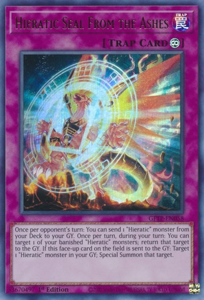 Hieratic Seal from the Ashes [GFTP-EN058] Ultra Rare | Galaxy Games LLC