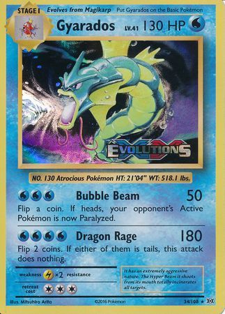 Gyarados (34/108) (XY Evolutions Prerelease) [XY: Black Star Promos] | Galaxy Games LLC